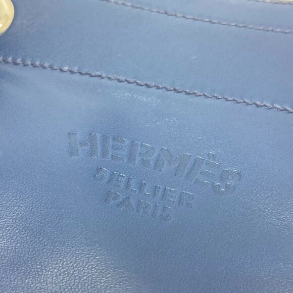 HERMES Leather Arine Mini Pochette Shoulder Bag Swift blue/SilverHardware - Picture 12 of 13